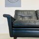 Vintage danish retro nili stoppmøbler 3 person sofa in black leather 1960s
