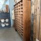 Large workshop sorting cabinet made of solid oak