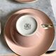 Set of seven pink Villeroy Boch porcelain cups