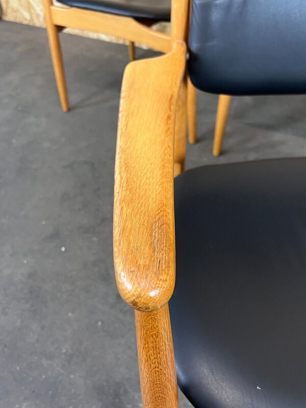 4 60s 70s chaise de salle à manger design danois chêne Danemark