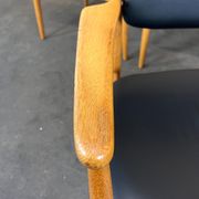 4 60s 70s chaise de salle à manger design danois chêne Danemark