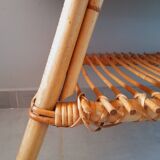 Rattan table, Audout Minet / Capron 1950