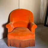 Fauteuil crapaud orange