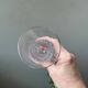 2 antique blown glass champagne flutes, tulip shape.