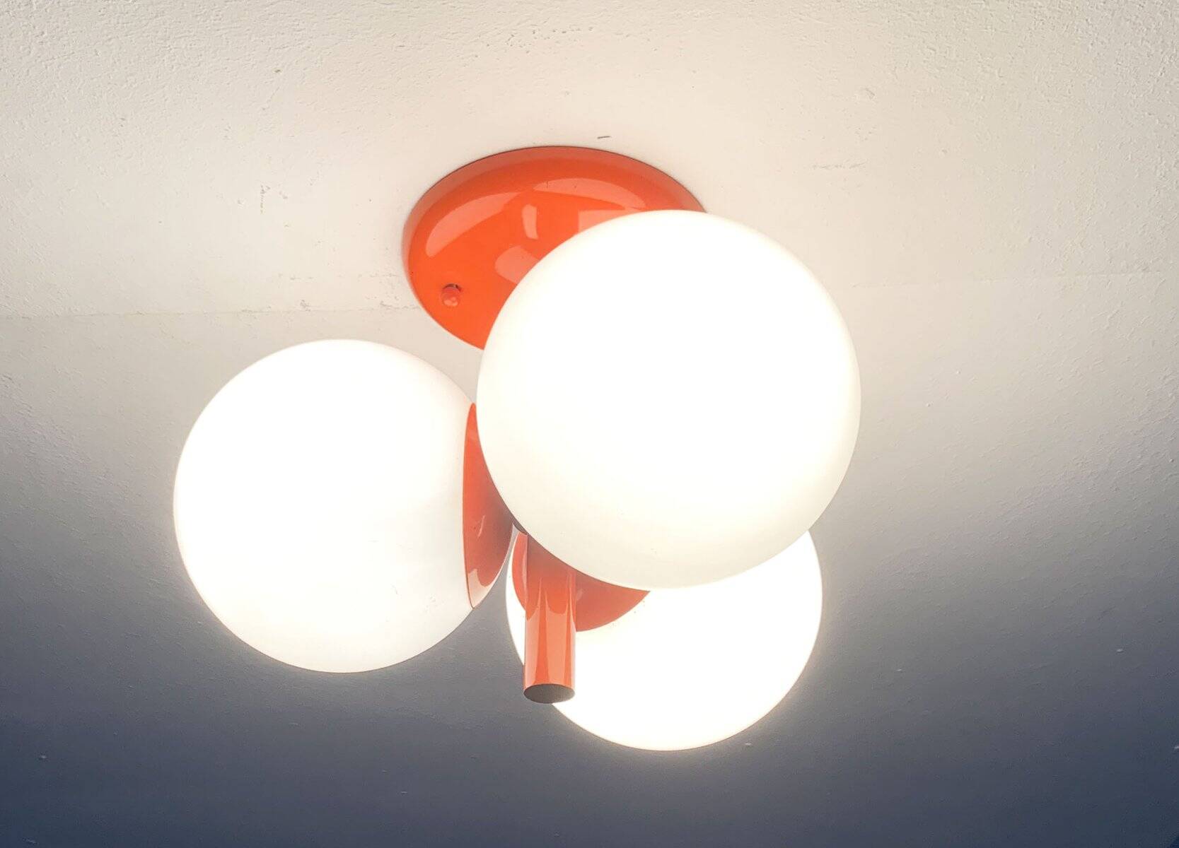 Ceiling lamp or wall sconce from the mid-century space age by Kaiser Leuchten.