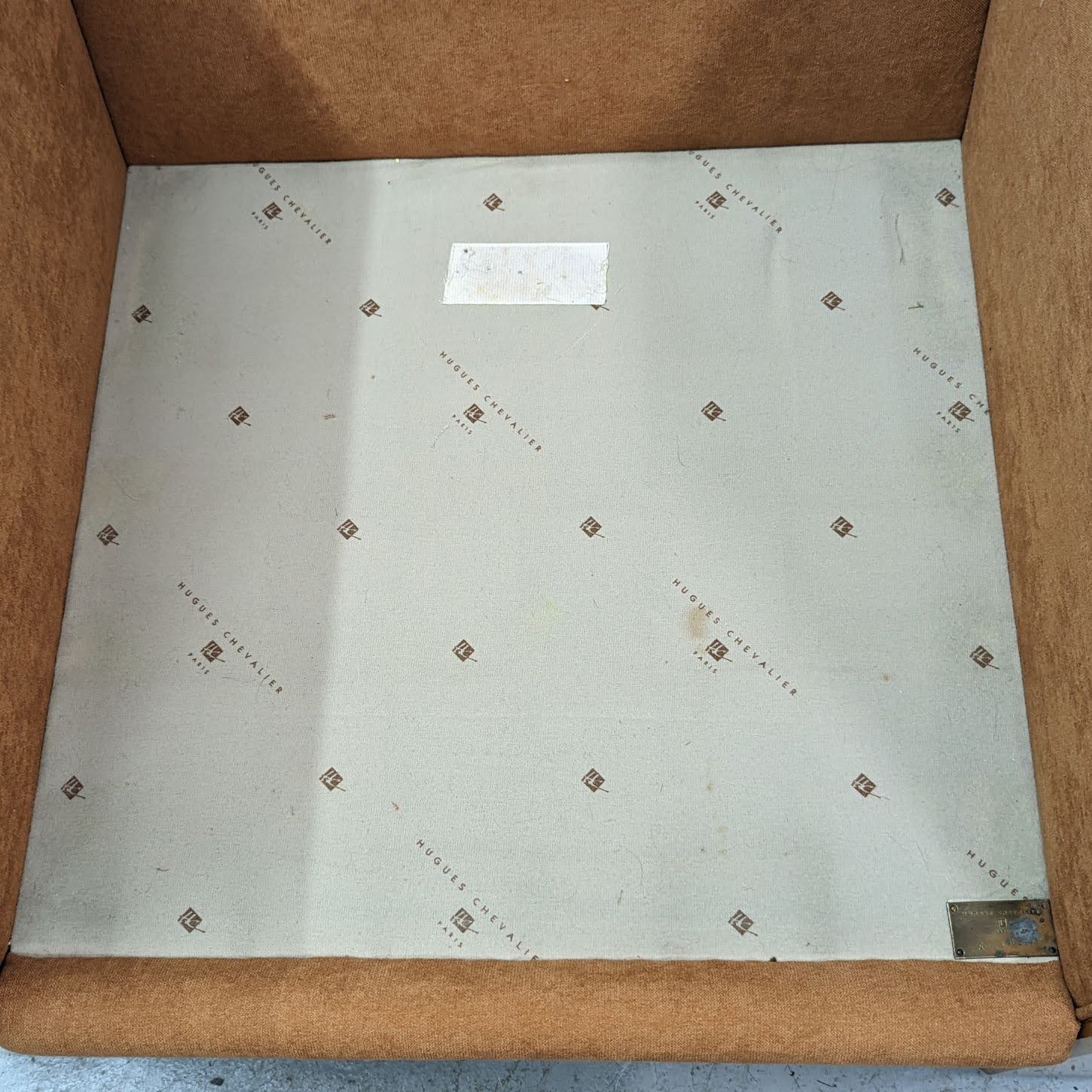 Club chairs Hugues Chevalier sycamore and suede