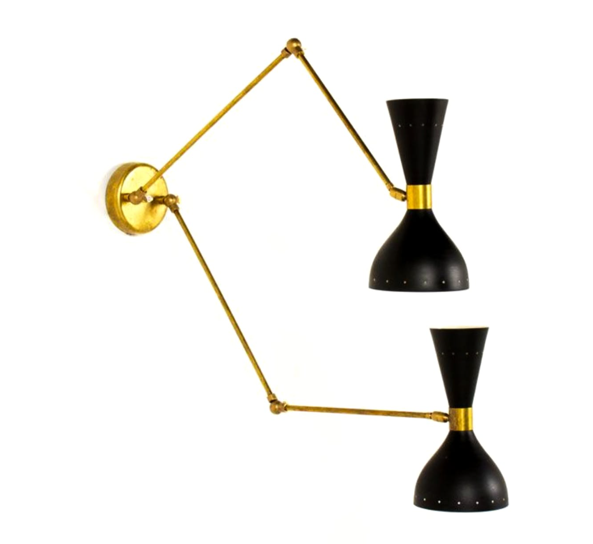 Double wall sconce in the style of Italian creations of the 50s