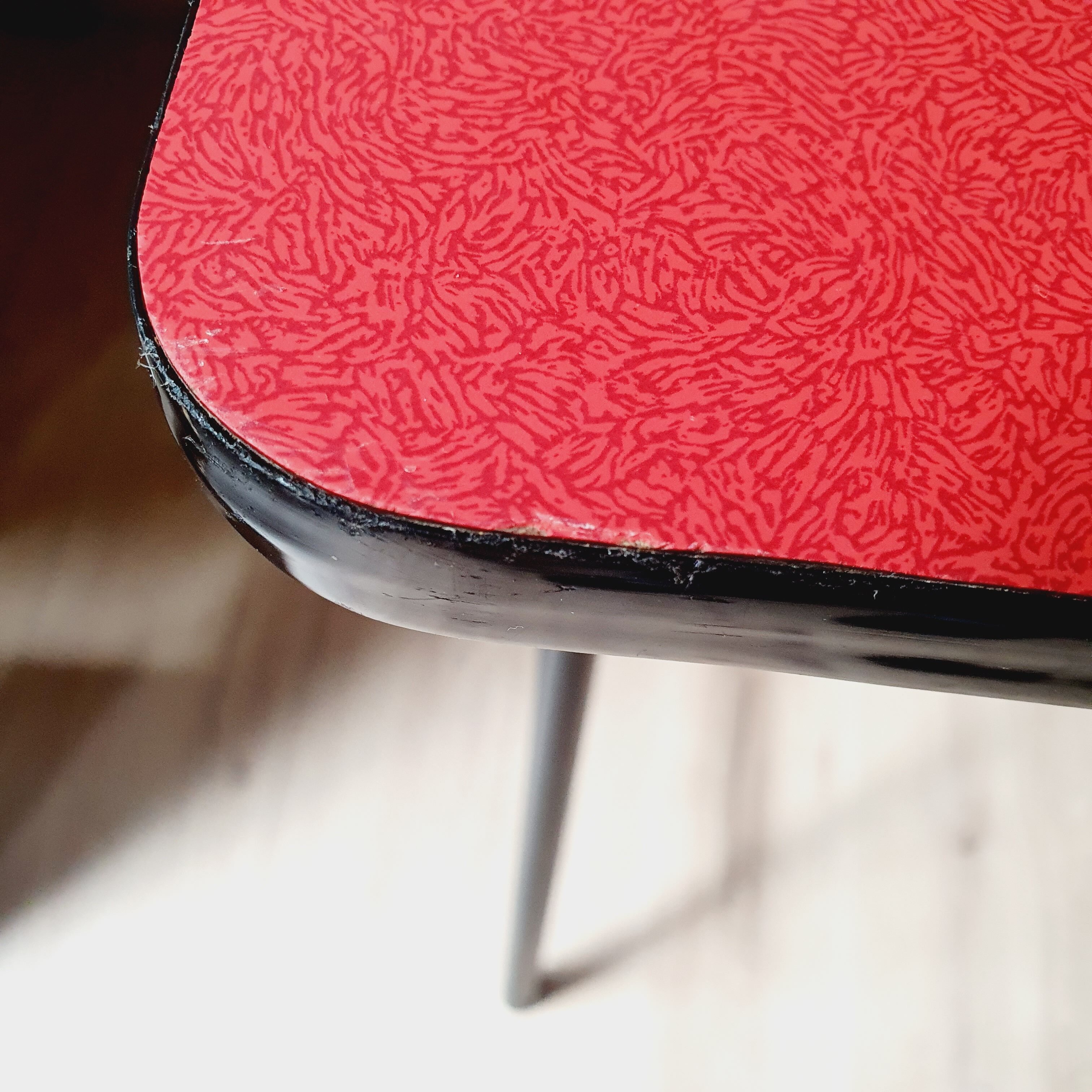 Vintage desk in red formica
