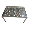 Table basse fer forge acier et verre épais unique etat impeccable