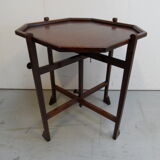 Table d’appoint pliable vintage en acajou