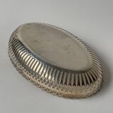 Vintage openwork basket in silver metal