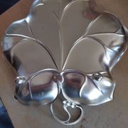 Plat en feuilles de vigne silver plate métal argenté wmf