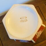 Red and gold porcelain vase