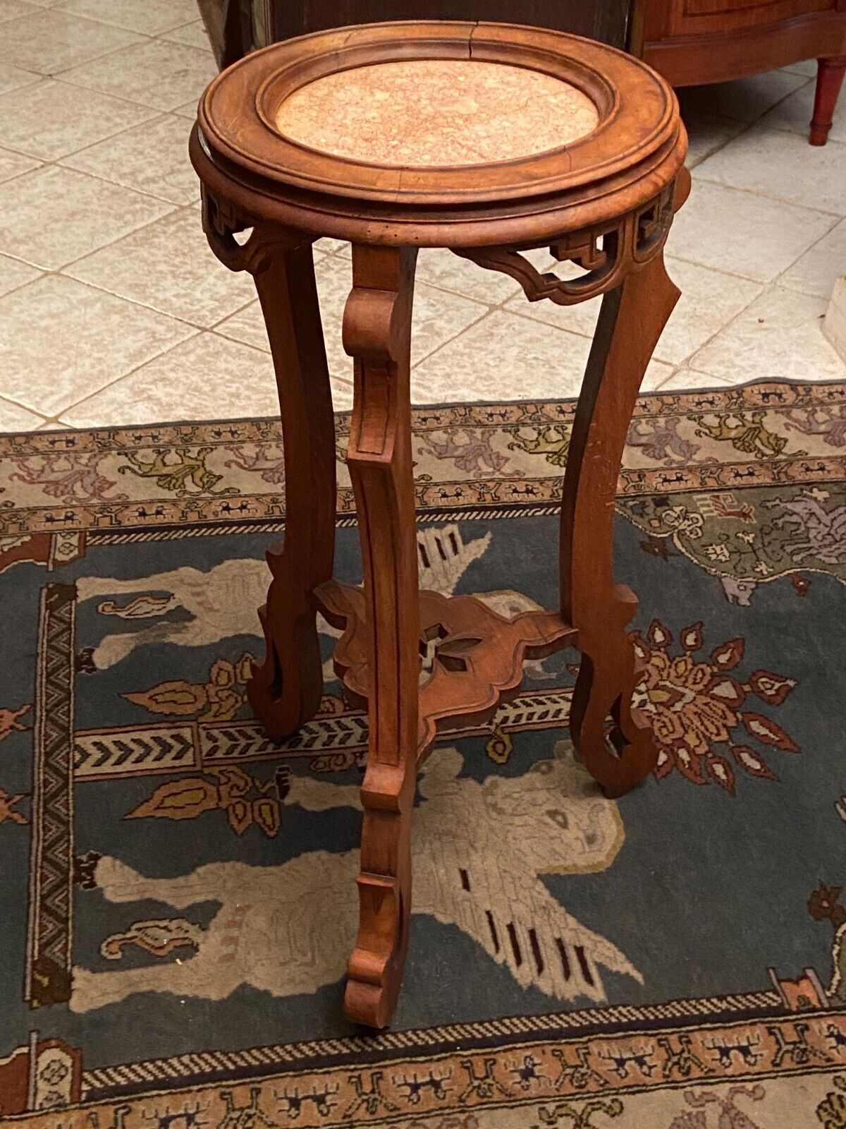 Selette pot holder late nineteenth early twentieth in solid beech style China Far East