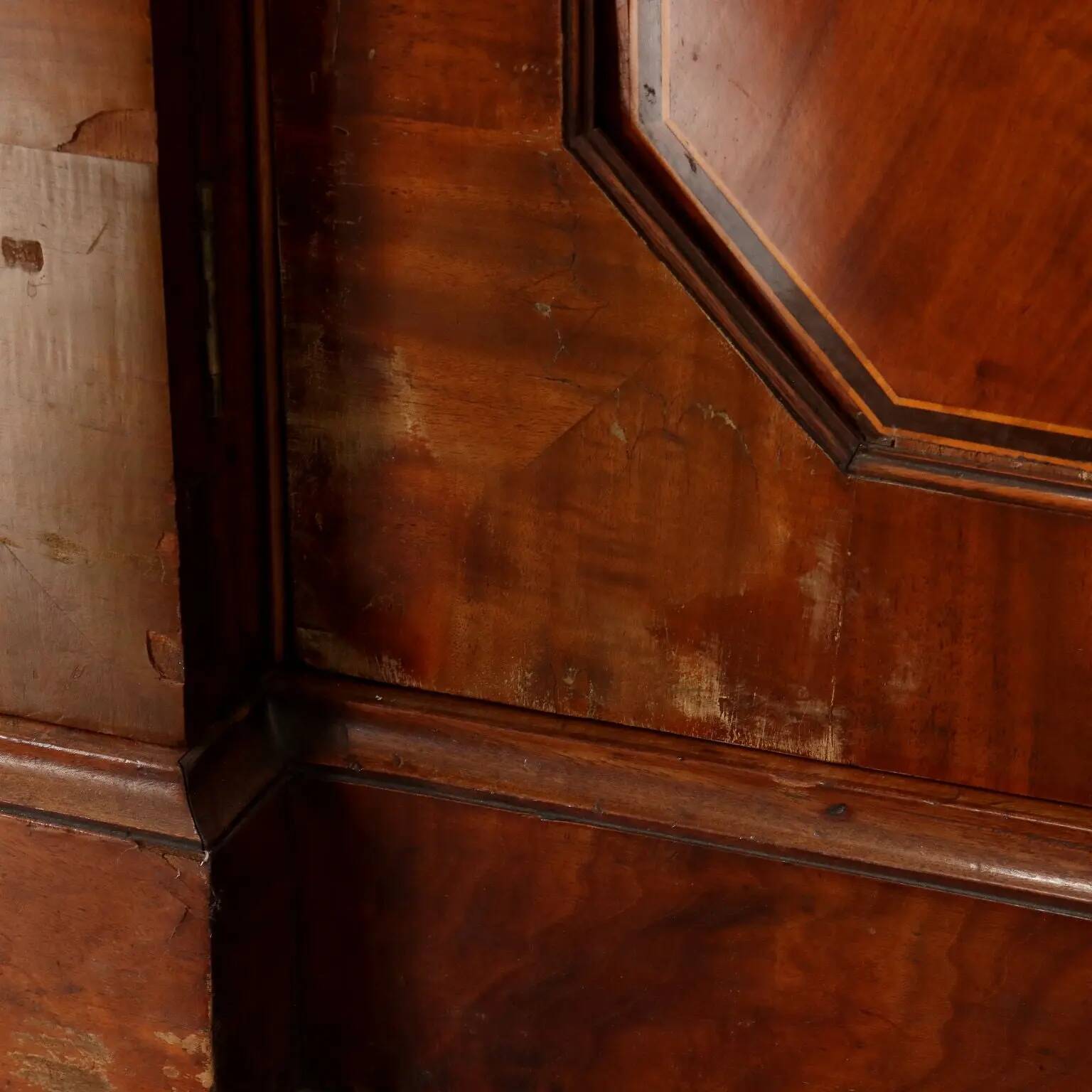 Large antique mahogany library with glass doors 19th Century