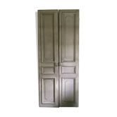 Set of two doors of passage in patinated fir XX century