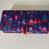 Boîte à couture en tissu années 70