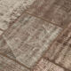 Handwoven Oriental Vintage 172 cm x 237 cm Brown Patchwork Carpet
