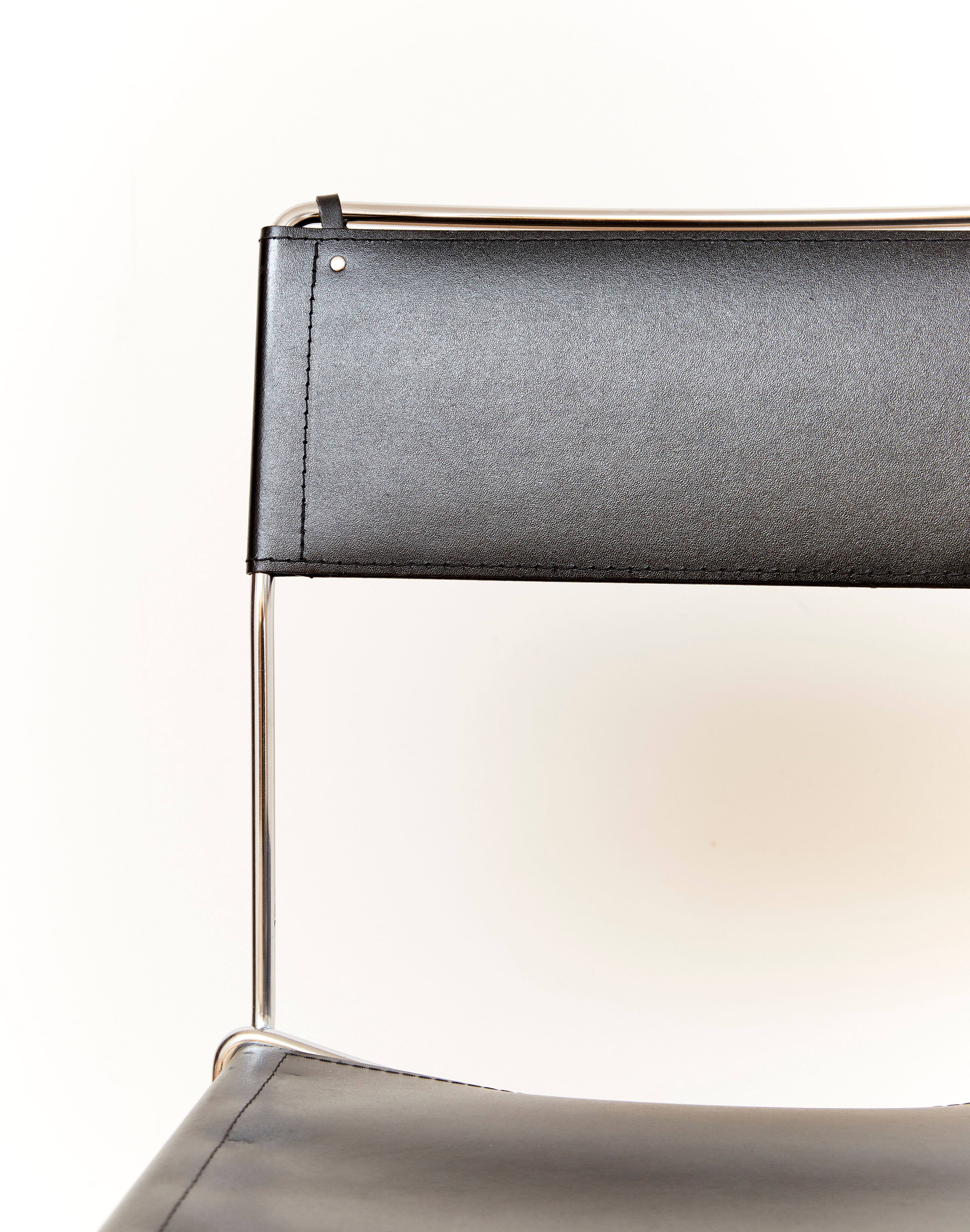 Leather dining chairs by Giandomenico Belotti  for Alias