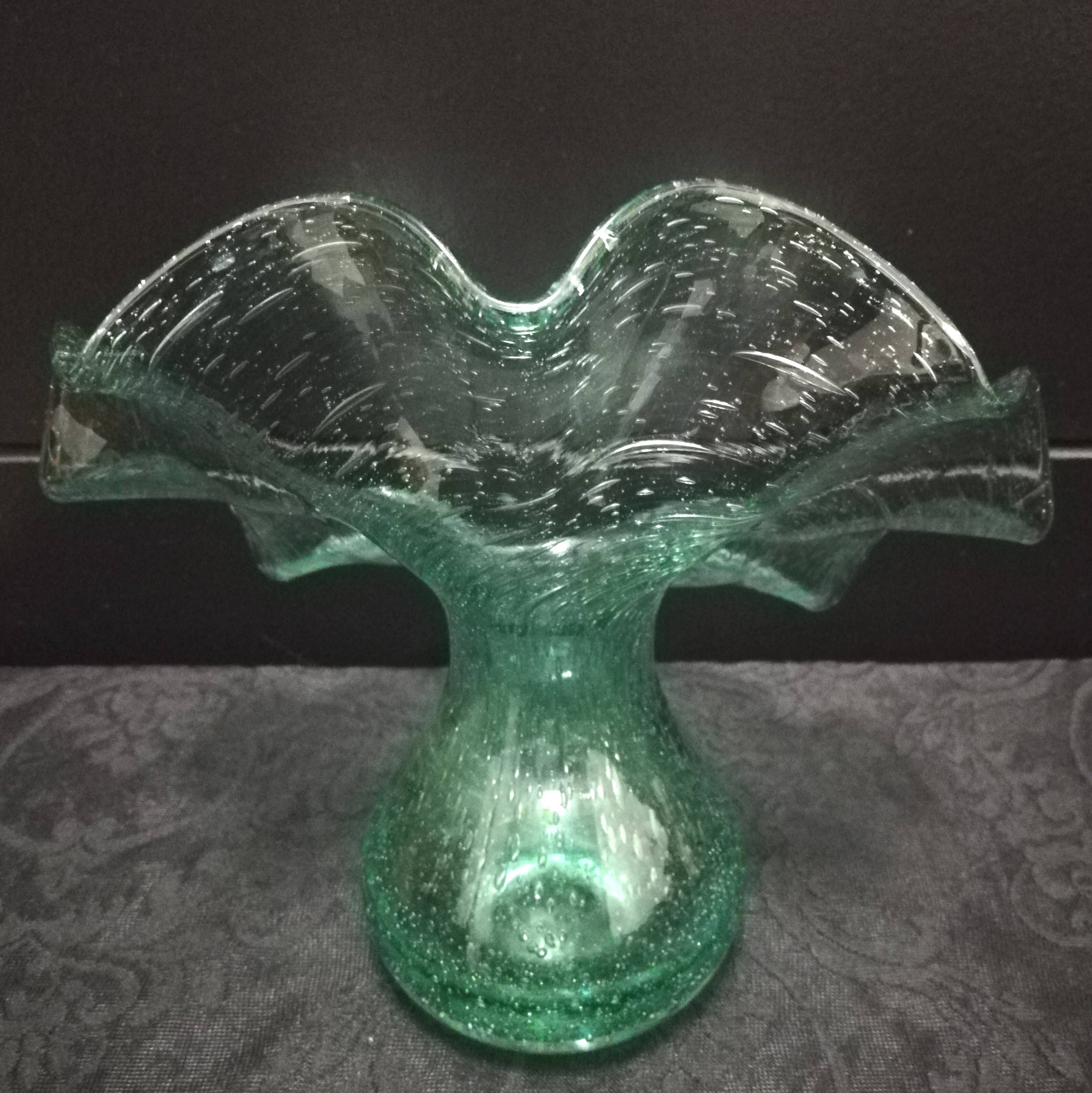 Bubble glass vase
