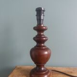 Turned wooden lamp base