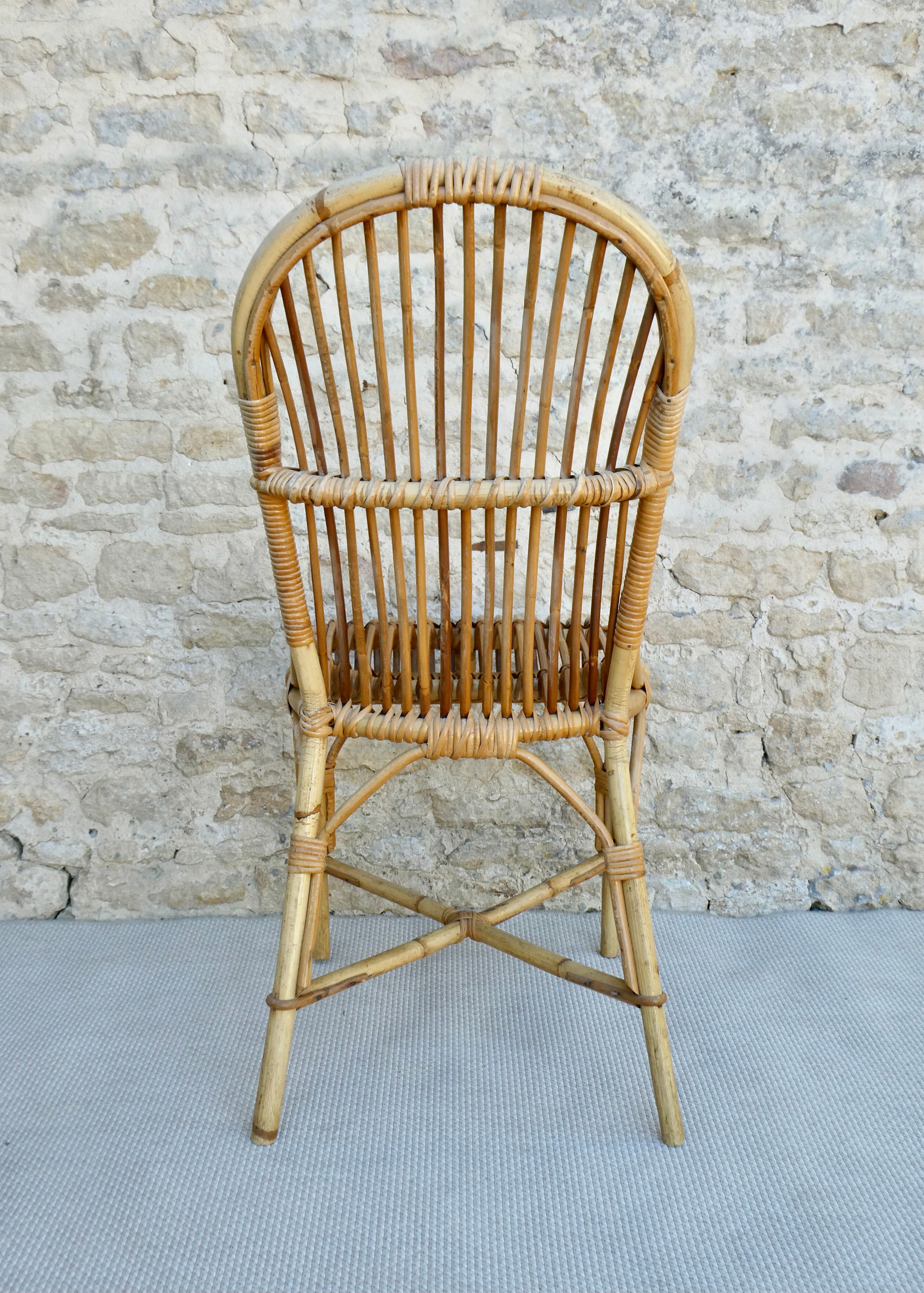 Rattan chair from the 60s-70s