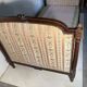 Antique Louis XVI style daybed in carved wood and patterned fabric