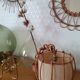 Suspension vintage en rotin