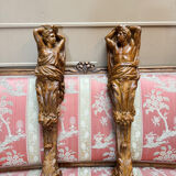 PAIR OF PAINTED PLASTER CONSOLES IN THE LOUIS XVI STYLE