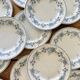 6 flat plates made of earthenware