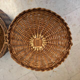 Basket stool wicker box