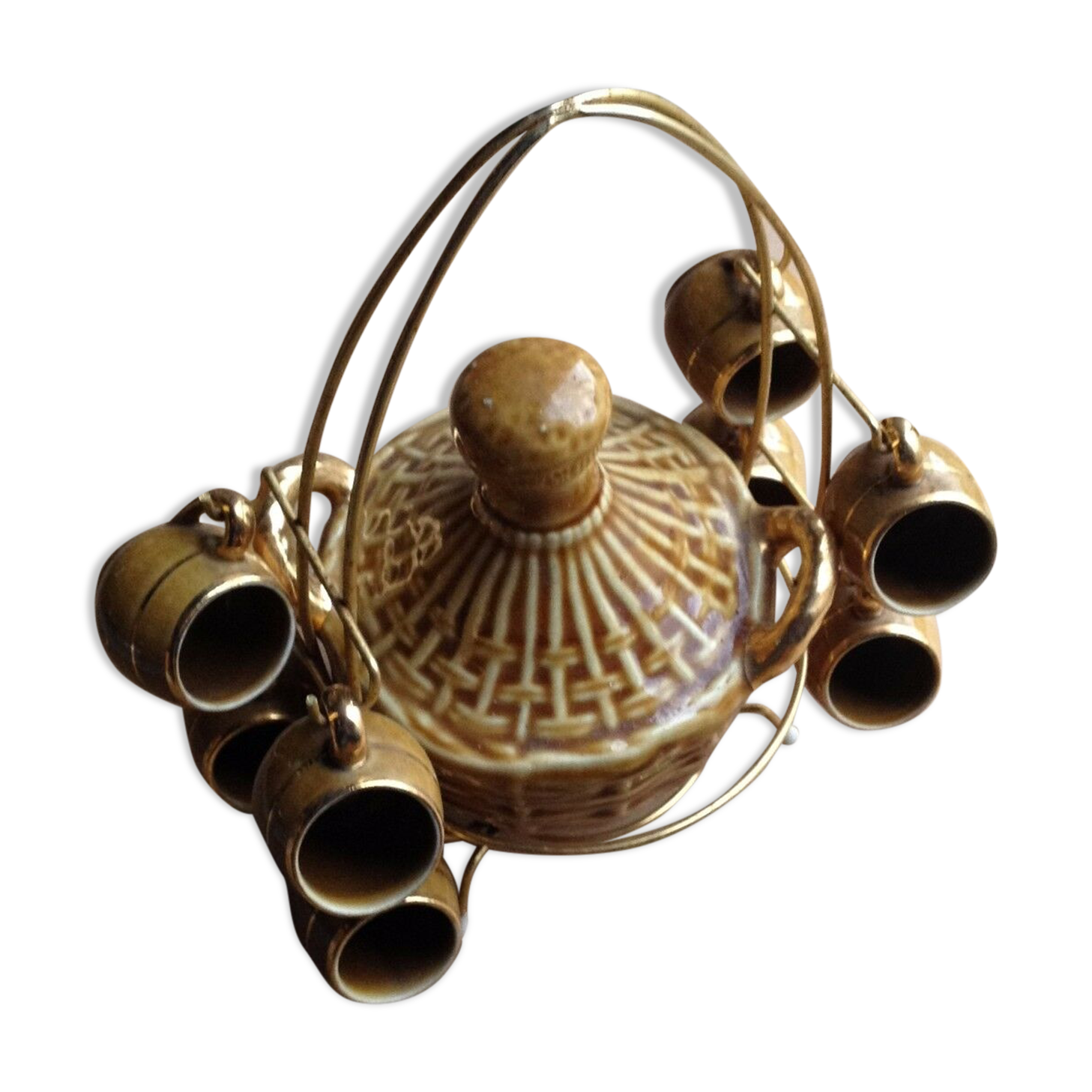 Enamel ceramic liquor service