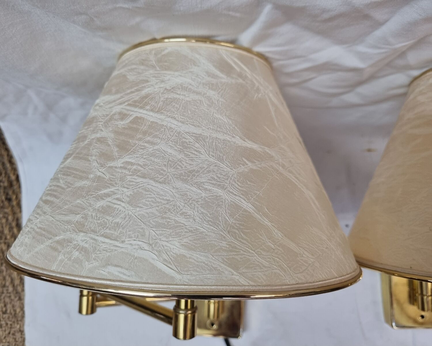 Gilded brass hinged sconces