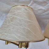 Gilded brass hinged sconces