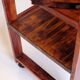 Serving cart on wheels - dark wood - removable cutting board - vintage style