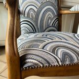 Fauteuil voltaire retapissé