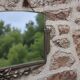 Antique Art Deco metal mirror with rose decoration – vintage wall mirror ann