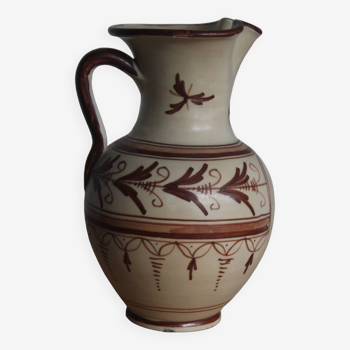 Spanish ceramic jug signed and numbered