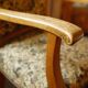 Vintage Salon Armchair with Floral Tapestry Upholstery and Scroll Armrests