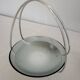 Vintage Pair Of 60’s WMF Silver Plated Serving Dish With Smoked Glass