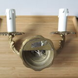 Sconce golden brass candlestick