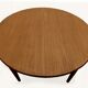 Table ronde extensible en teck scandinave vintage 1960