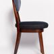 Chaise cœur en denim bleu moyen et foncé, milieu du 20ème siècle, Europe