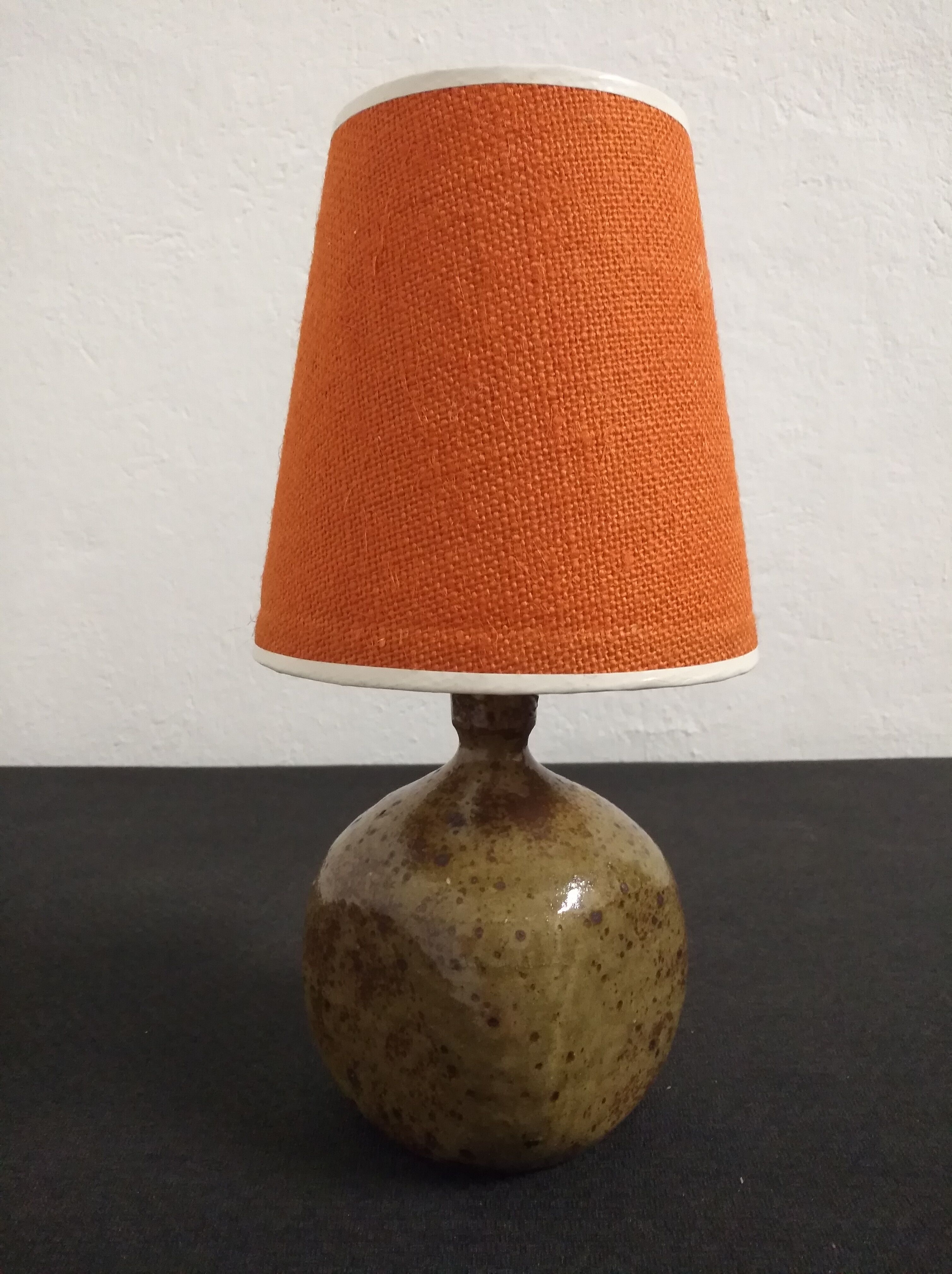 60s/70s sandstone bedside lamp