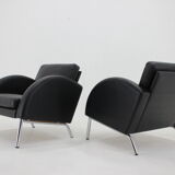1970s  Pair Of Leather Armchairs ,Czechoslovakia