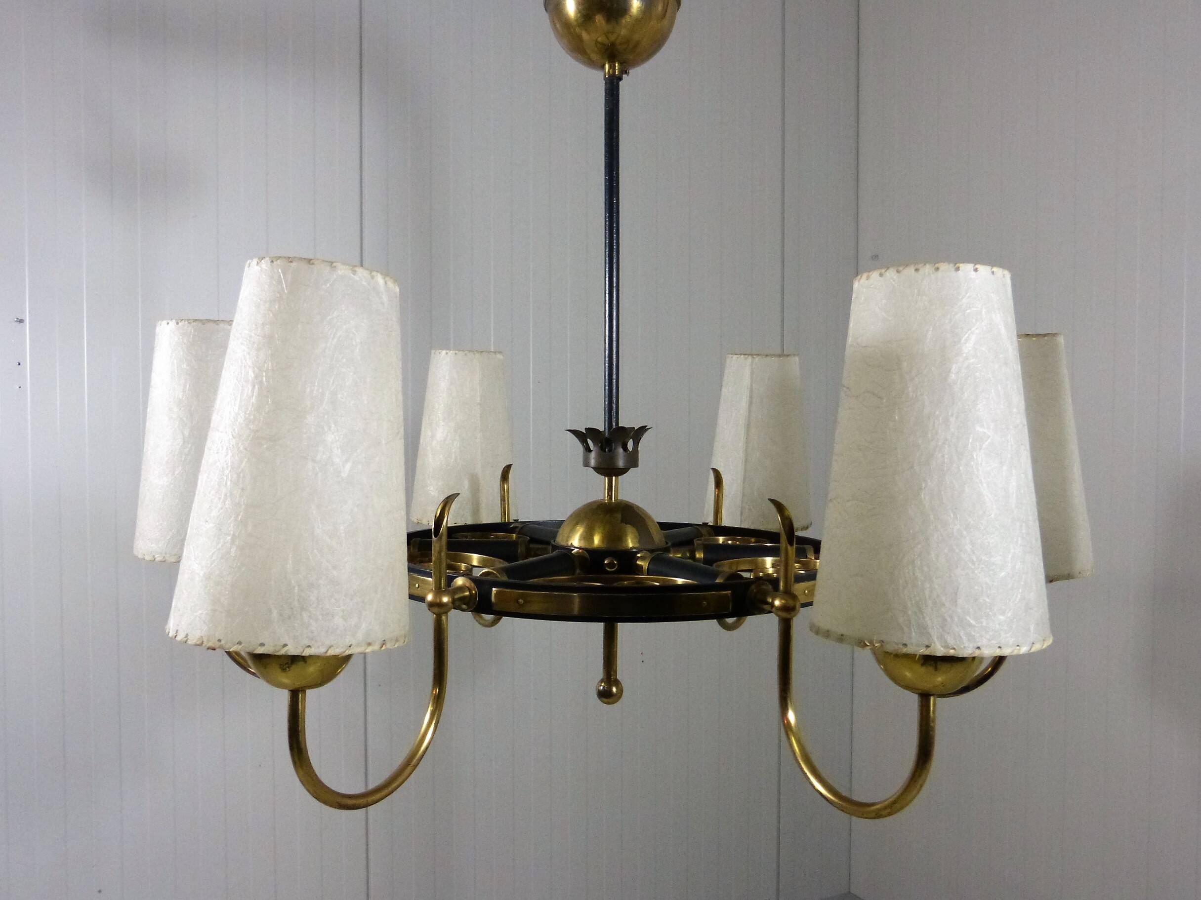 Large brass chandelier Finland 1950’s