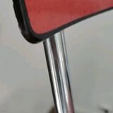 Jacques Hitier Chair 1950 Tubauto Red Bakelite Style Seat