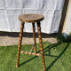French wooden tripod high stool