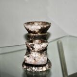 Brutalist stone candle holder 1960