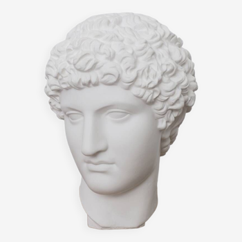 Greek head in waxed white plaster